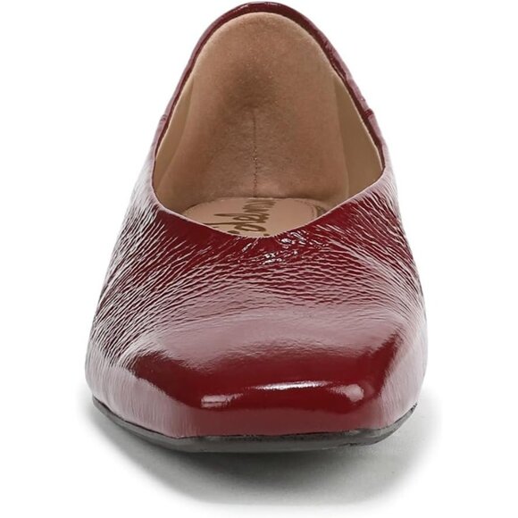 Sam Edelman Women French Merlot Leather Pull-On Rounded Toe Ballet Flat Shoes - Picture 4 of 6